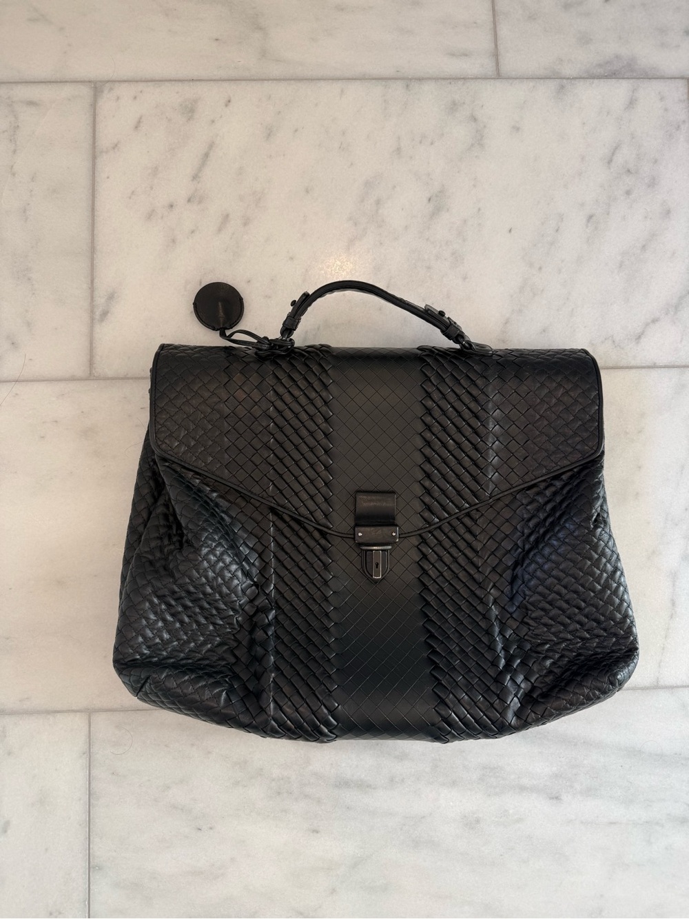Bottega Veneta
Intrecciato Briefcase Black Woven Leather Briefcase